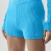 Wool Cashmere Ribbed Noble Short - Azure Blue