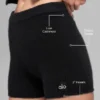 Wool Cashmere Ribbed Noble Short - Black