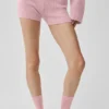 Wool Cashmere Ribbed Noble Short - Vintage Pink