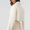 Wool Cropped Metro Trench - Ivory