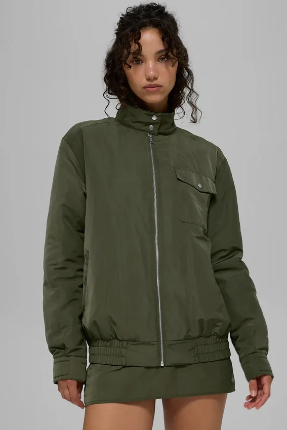 Work It Bomber - Green Olive