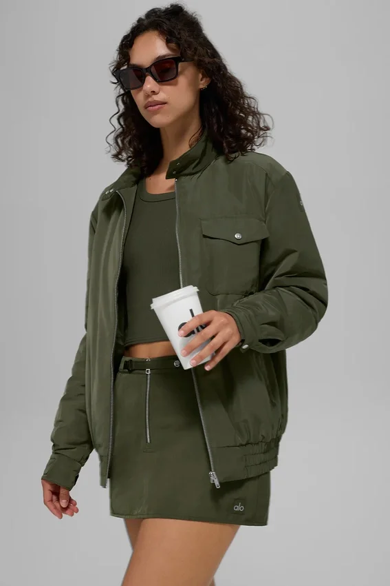 Work It Bomber - Green Olive